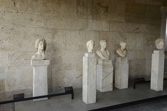 Busts on the second floor